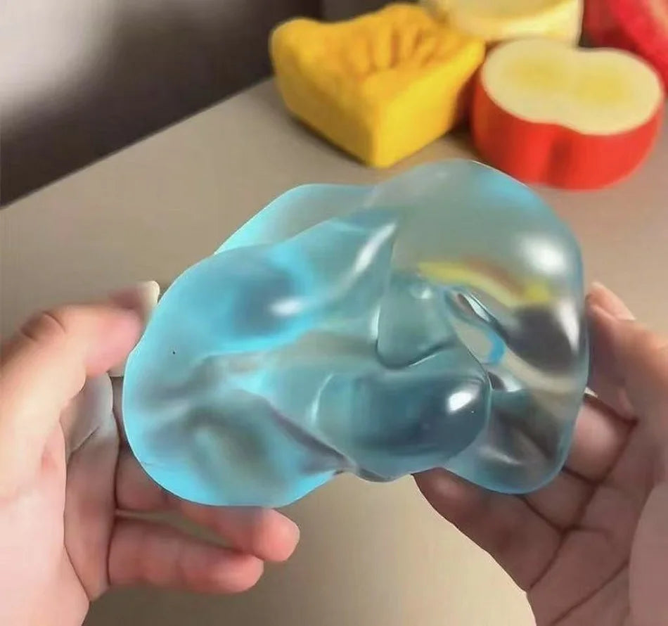 Green Apple Blue Maltose Squishy Toys Anti Stress Sensory Fidgets Toy Soft Simulated Transparent Slow-rebound Decompression Toy