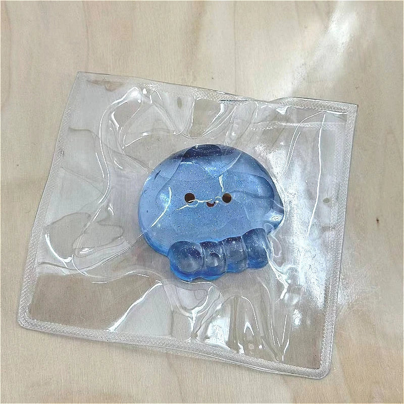 Taba Squishy Jellyfish Fidget Toy, Anxiety Stress Relief, Desk Decor for Adults & Kids, Easter Classroom Gift