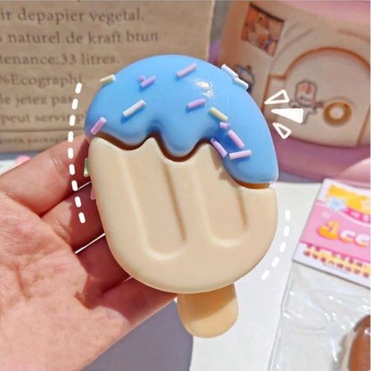 Realistic Blueberry Filled Ice Cream Squishy Toy High Appearance Popsicle Squeeze Stress Relief Anti-Anxiety Fidget Toy