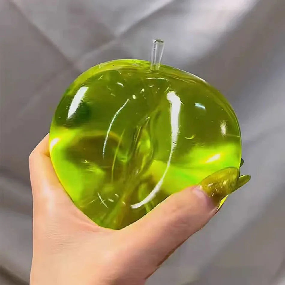 Green Apple Blue Maltose Squishy Toys Anti Stress Sensory Fidgets Toy Soft Simulated Transparent Slow-rebound Decompression Toy