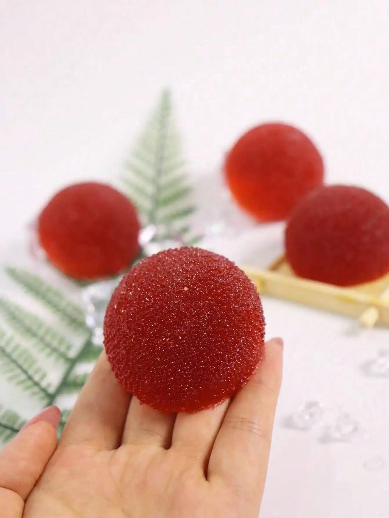 1PC Lychee Shape Squishy Toy, Soft Stress Relief Squeeze Toy for Office Desk Home Decor, Fidget Anxiety Relief