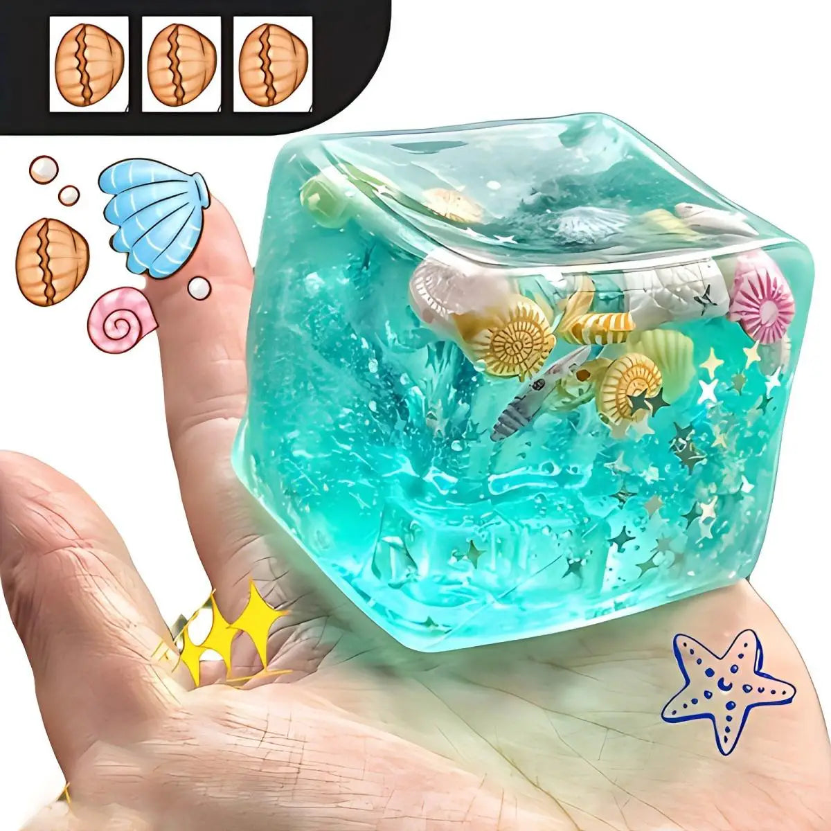 3D Cartoon Stress Relief Squeeze Toy – Realistic Pirate Shell Shape, Soft Slow-Rebound Doll for Teens & Adults, Fun Gift for Chr