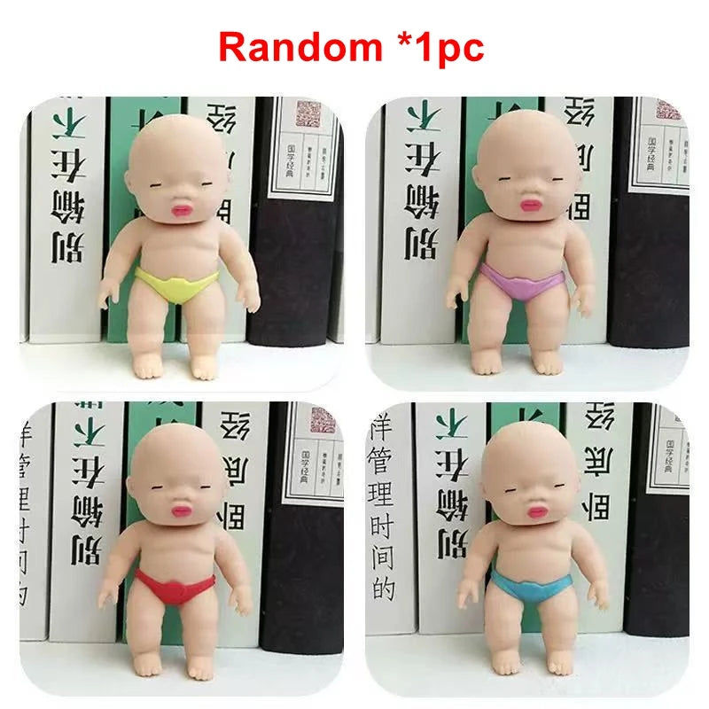Natasha Mini Squishy Doll Soft Rubber Kneading Toy Black Person Cartoon Underwear Figurine Slowly Rebound Ball Birthday Gifts