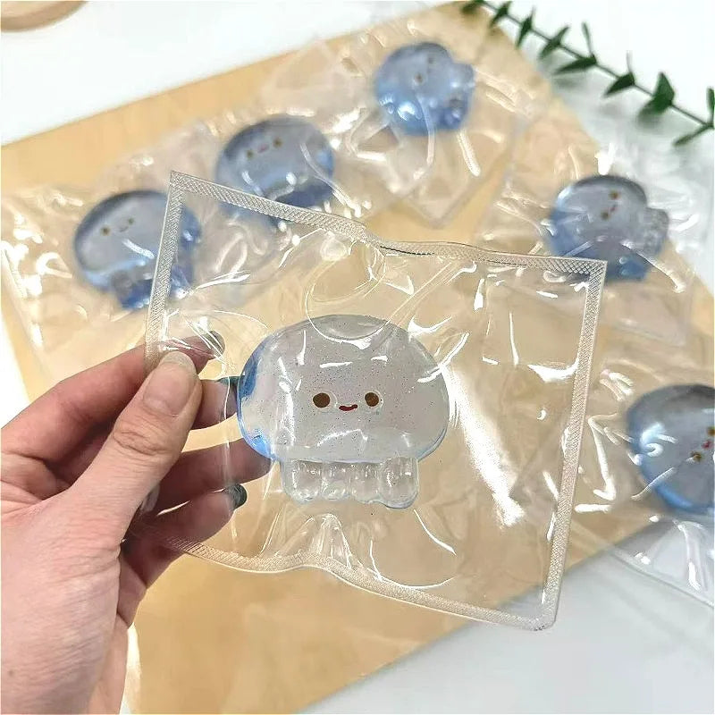 Taba Squishy Jellyfish Fidget Toy, Anxiety Stress Relief, Desk Decor for Adults & Kids, Easter Classroom Gift