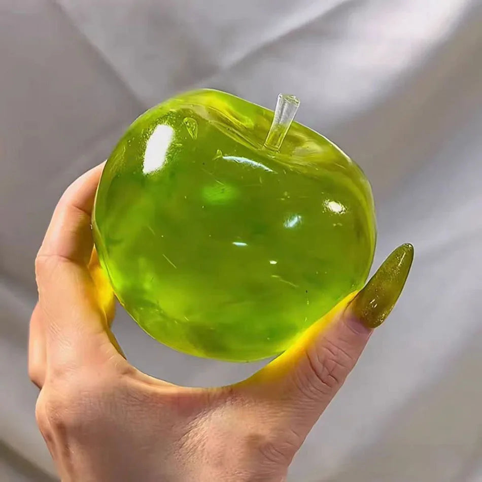 Green Apple Blue Maltose Squishy Toys Anti Stress Sensory Fidgets Toy Soft Simulated Transparent Slow-rebound Decompression Toy