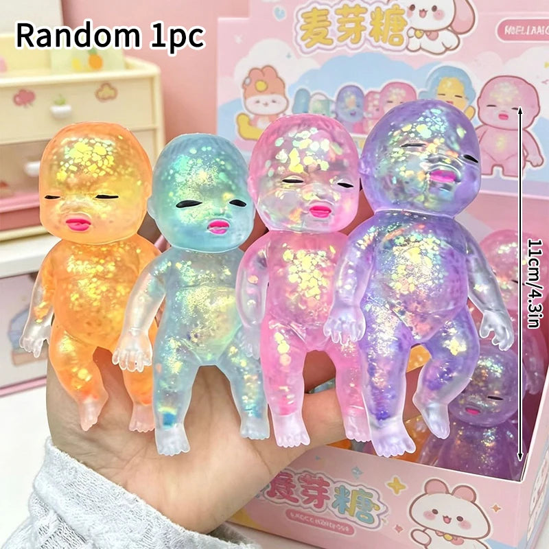 Natasha Mini Squishy Doll Soft Rubber Kneading Toy Black Person Cartoon Underwear Figurine Slowly Rebound Ball Birthday Gifts