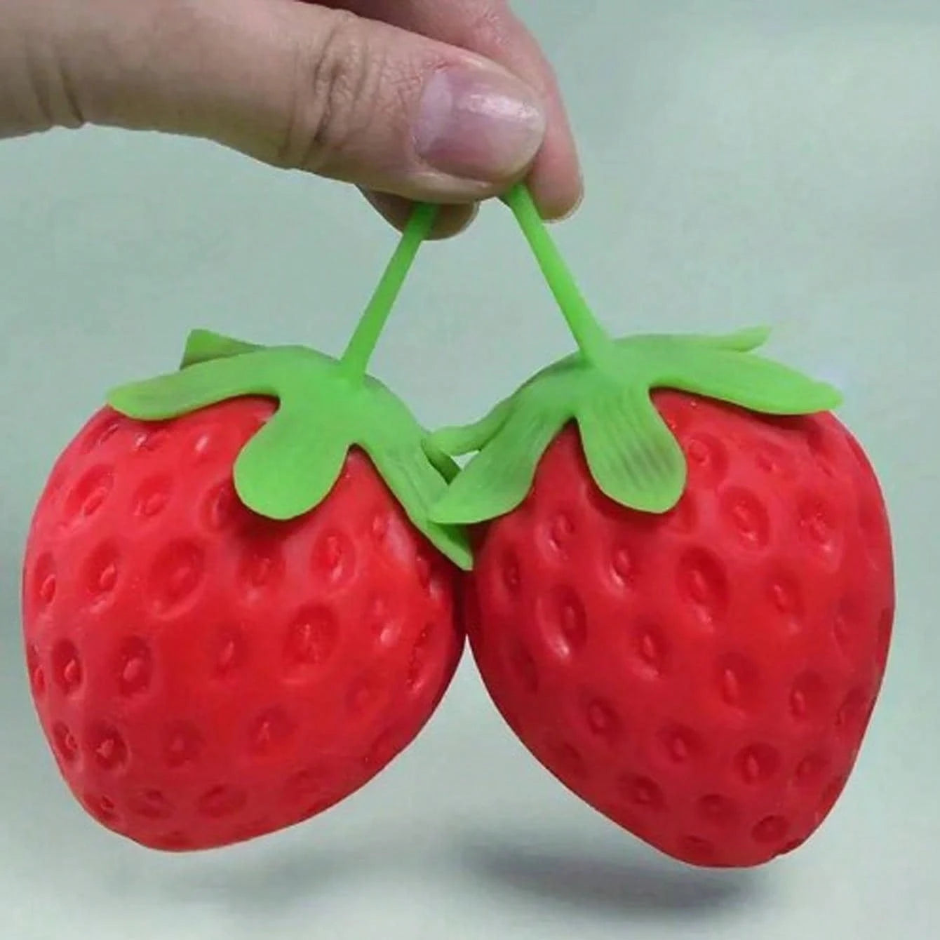1pc Extra Large Strawberry Squeeze Toy, Soft Realistic Squishy Stress Relief Ball, Sensory Fidget Decompression Toy for Adults