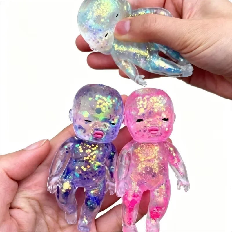 Natasha Mini Squishy Doll Soft Rubber Kneading Toy Black Person Cartoon Underwear Figurine Slowly Rebound Ball Birthday Gifts