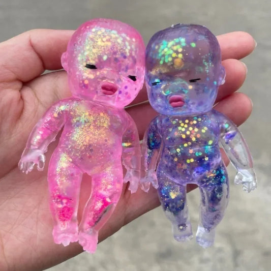 Natasha Mini Squishy Doll Soft Rubber Kneading Toy Black Person Cartoon Underwear Figurine Slowly Rebound Ball Birthday Gifts
