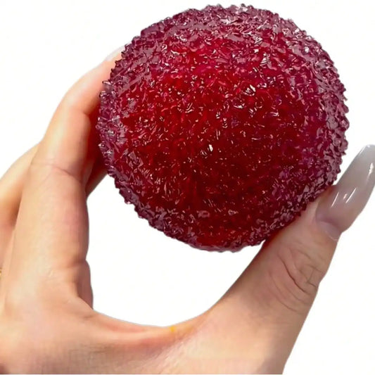 1PC Lychee Shape Squishy Toy, Soft Stress Relief Squeeze Toy for Office Desk Home Decor, Fidget Anxiety Relief