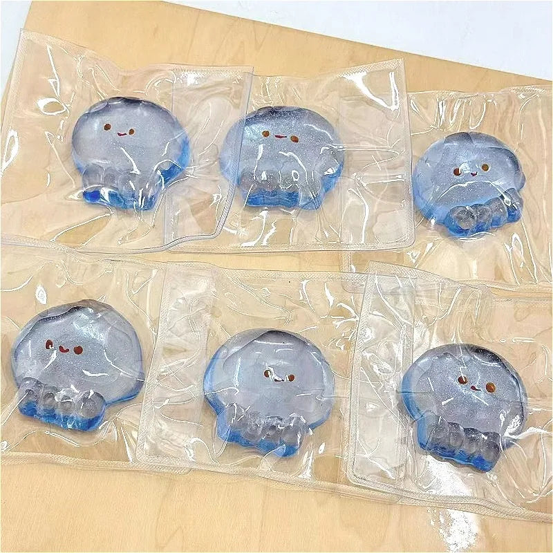 Taba Squishy Jellyfish Fidget Toy, Anxiety Stress Relief, Desk Decor for Adults & Kids, Easter Classroom Gift
